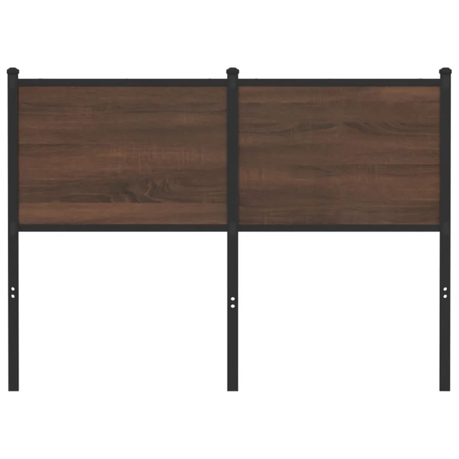 Tête de lit de remplacement chêne marron 120 cm bois d'ingénierie et acier - 3
