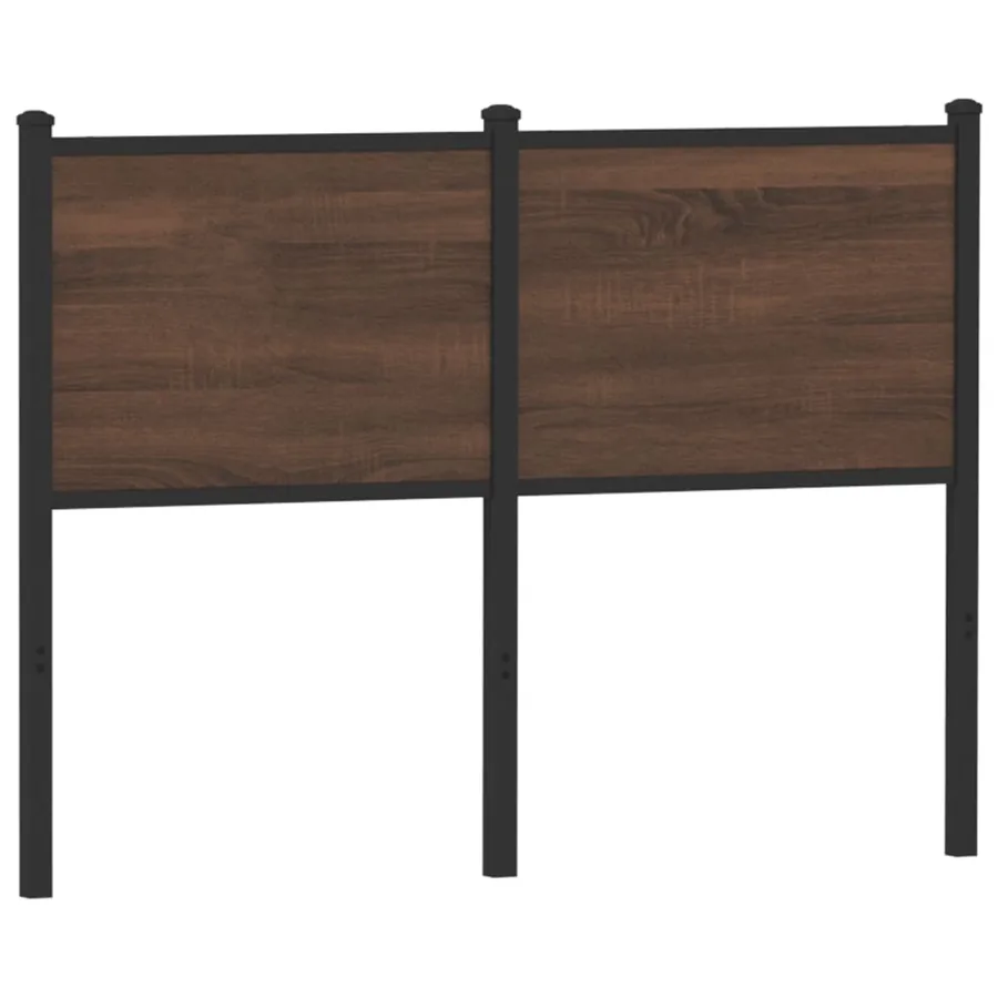 Tête de lit de remplacement chêne marron 120 cm bois d'ingénierie et acier - 5