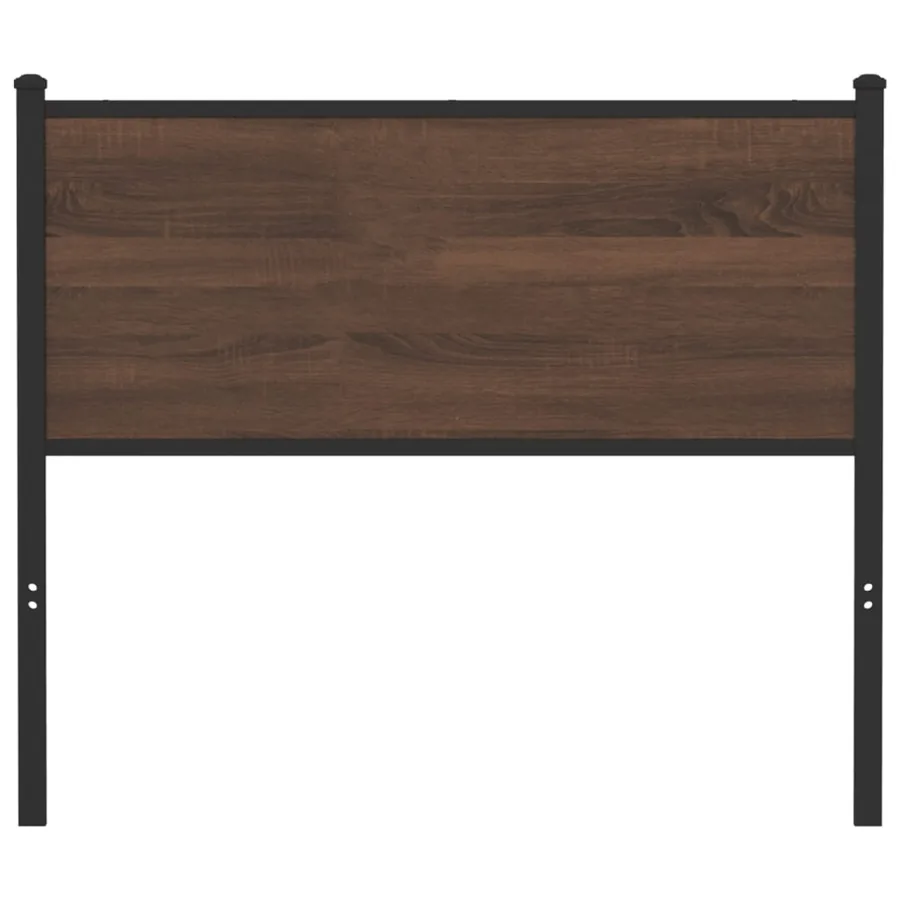 Tête de lit de remplacement chêne marron 100 cm bois d'ingénierie et acier - 3