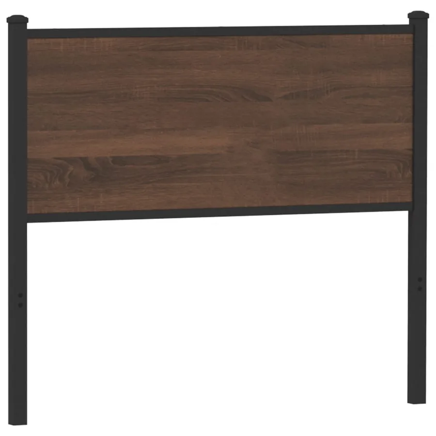 Tête de lit de remplacement chêne marron 100 cm bois d'ingénierie et acier - 5