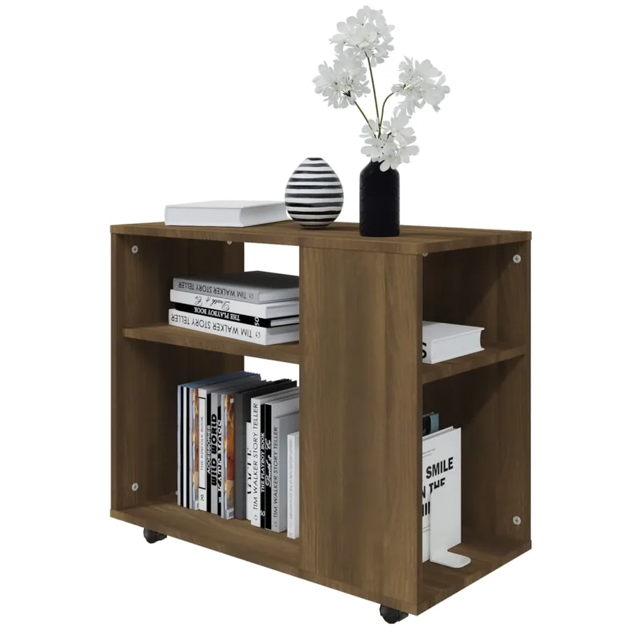 Table d'appoint Chêne marron 70x35x55 cm Bois d'ingénierie - 4