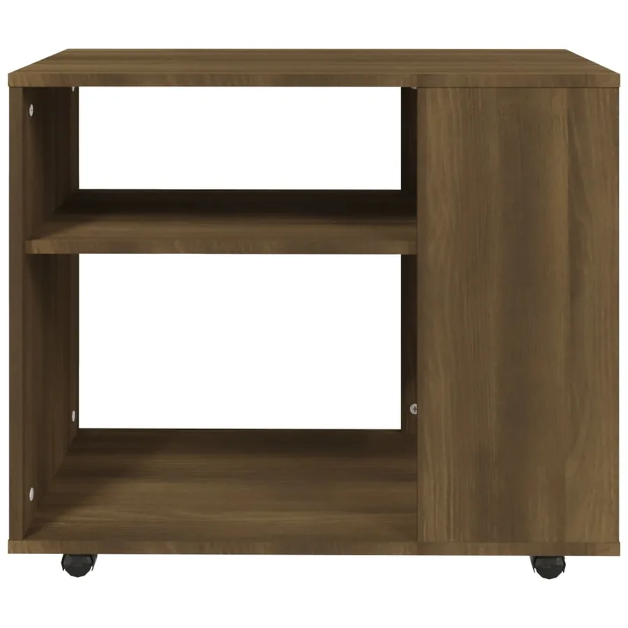 Table d'appoint Chêne marron 70x35x55 cm Bois d'ingénierie - 5