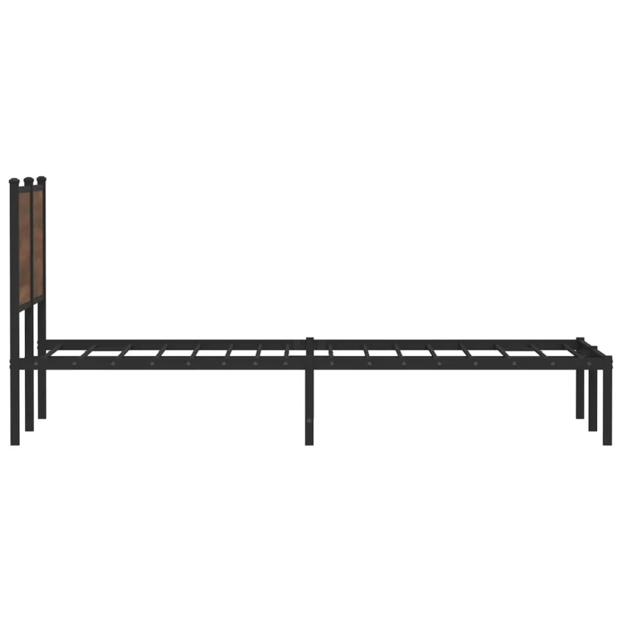 Cadre de lit en métal sans matelas chêne marron 120x200 cm - 6