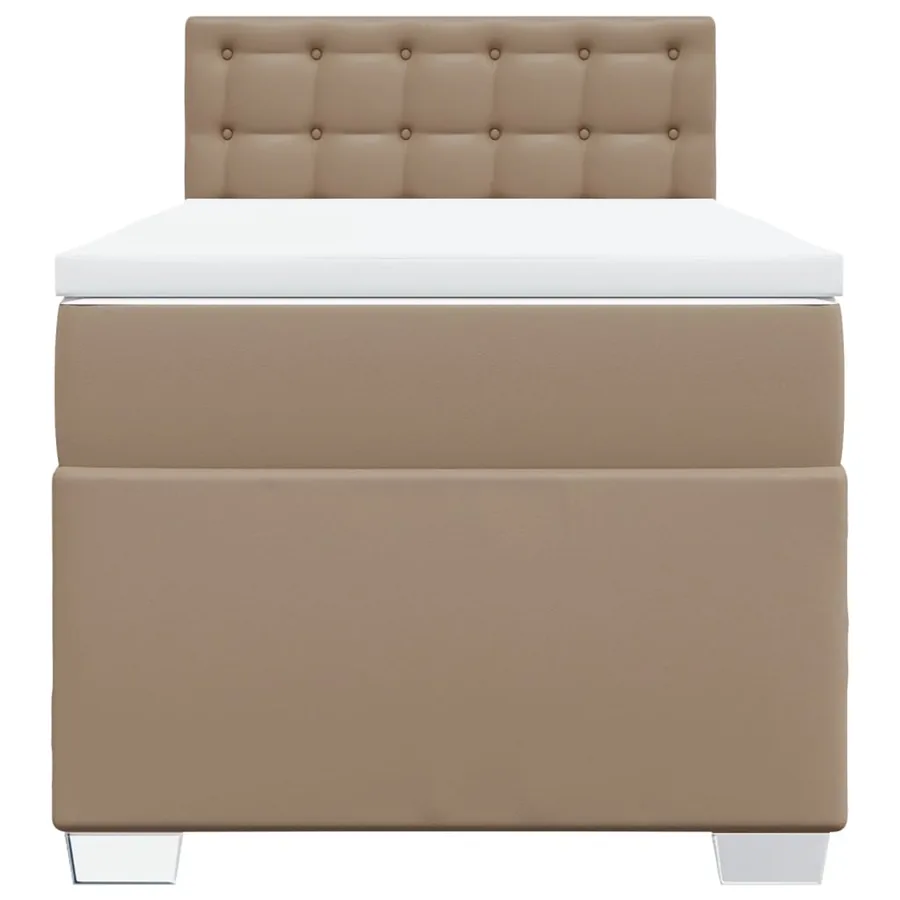 Sommier à lattes de lit avec matelas Cappuccino 100x200 cm - 4