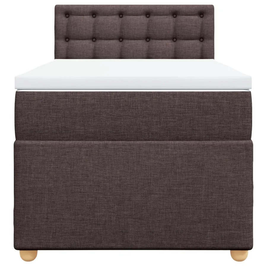 Sommier à lattes de lit avec matelas Marron foncé 100x200 cm - 4