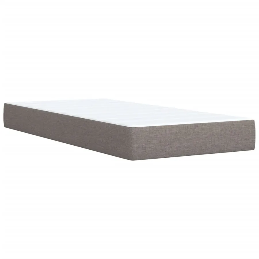 Sommier à lattes de lit avec matelas Taupe 100x200 cm Tissu - 10