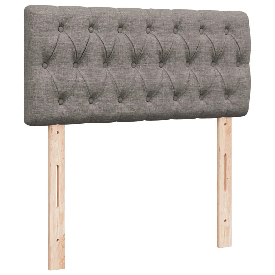Sommier à lattes de lit avec matelas Taupe 100x200 cm Tissu - 12