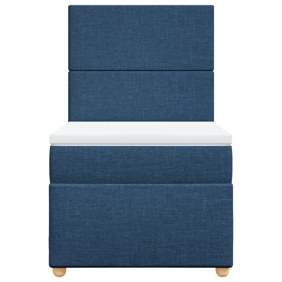 Sommier à lattes de lit avec matelas Bleu 90x200 cm Tissu - 4