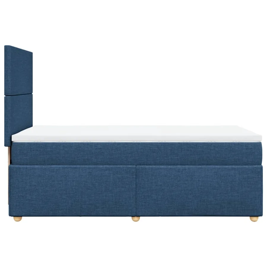 Sommier à lattes de lit avec matelas Bleu 90x200 cm Tissu - 5