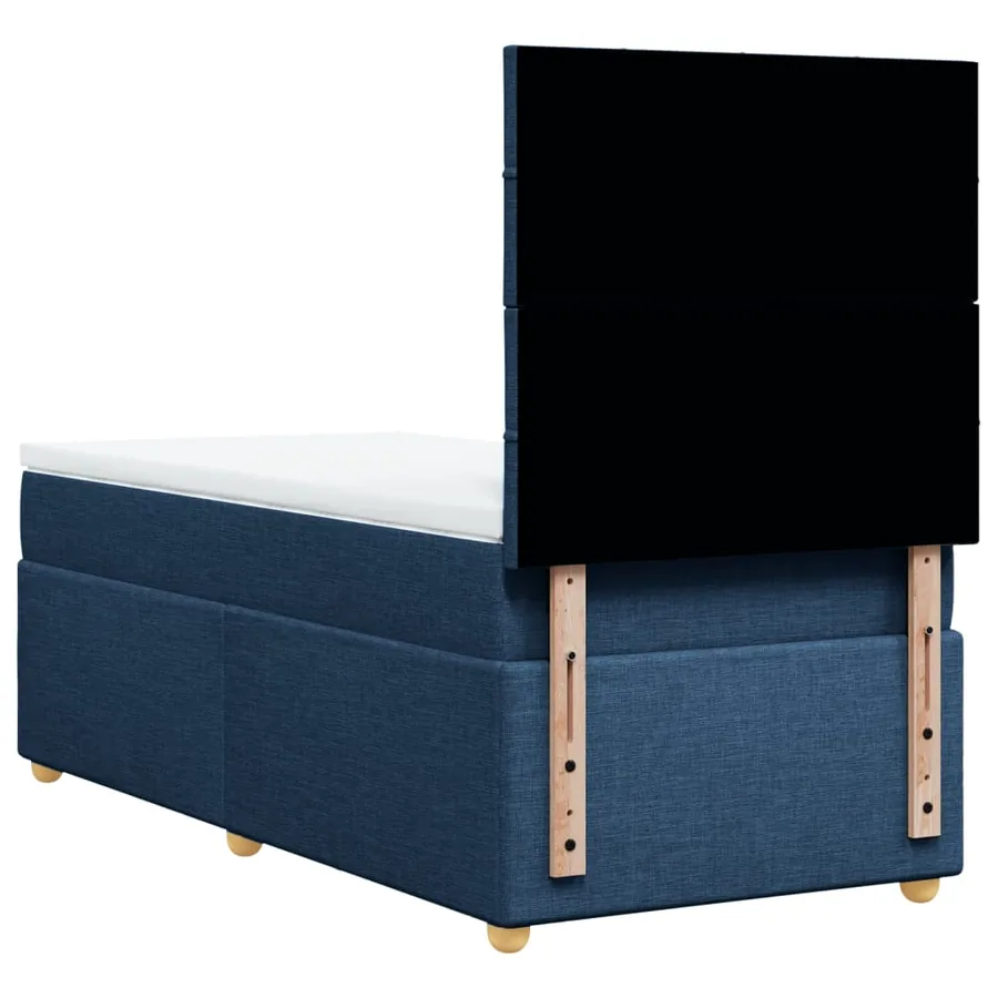 Sommier à lattes de lit avec matelas Bleu 90x200 cm Tissu - 6