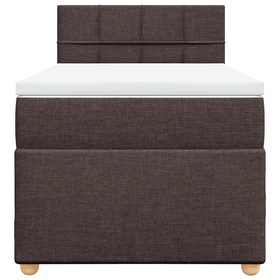 Sommier à lattes de lit avec matelas Marron foncé 90x200 cm - 4