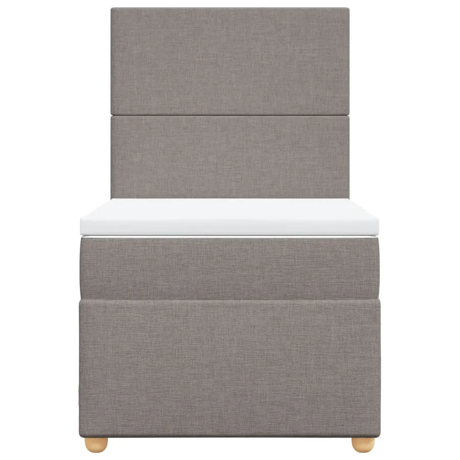 Sommier à lattes de lit avec matelas Taupe 90x200 cm Tissu - 6