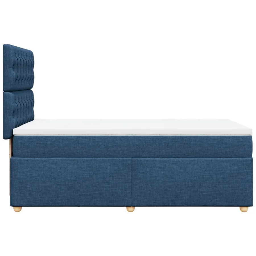 Sommier à lattes de lit avec matelas Bleu 90x200 cm Tissu - 7