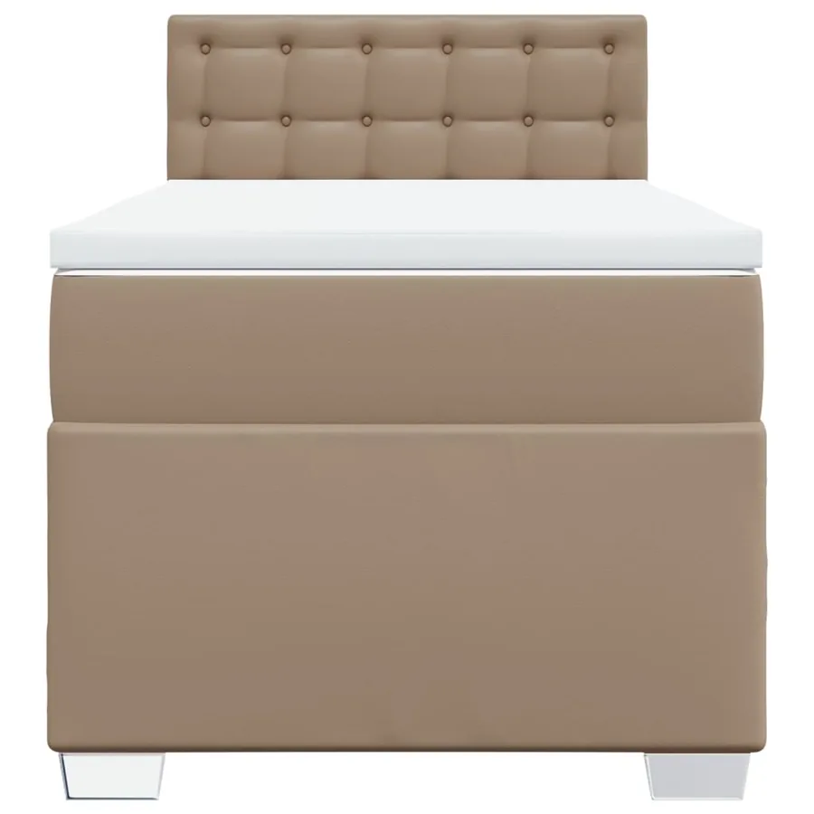 Sommier à lattes de lit avec matelas Cappuccino 90x200 cm - 4