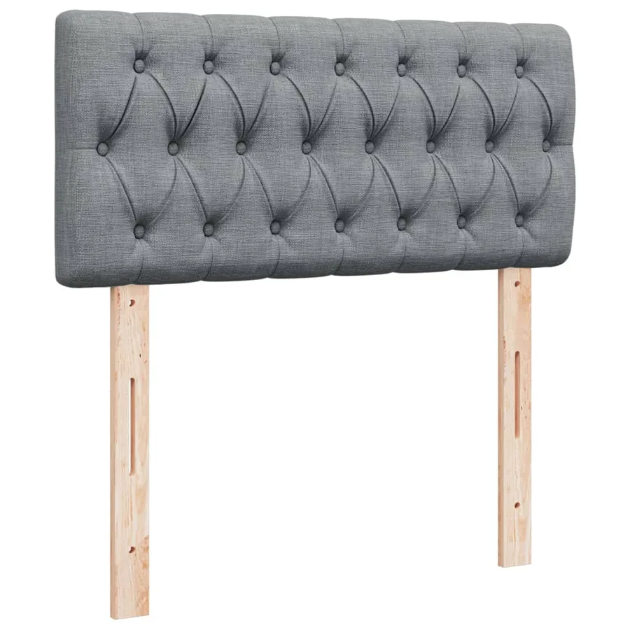 Sommier à lattes de lit avec matelas Gris clair 90x200 cm Tissu - 12