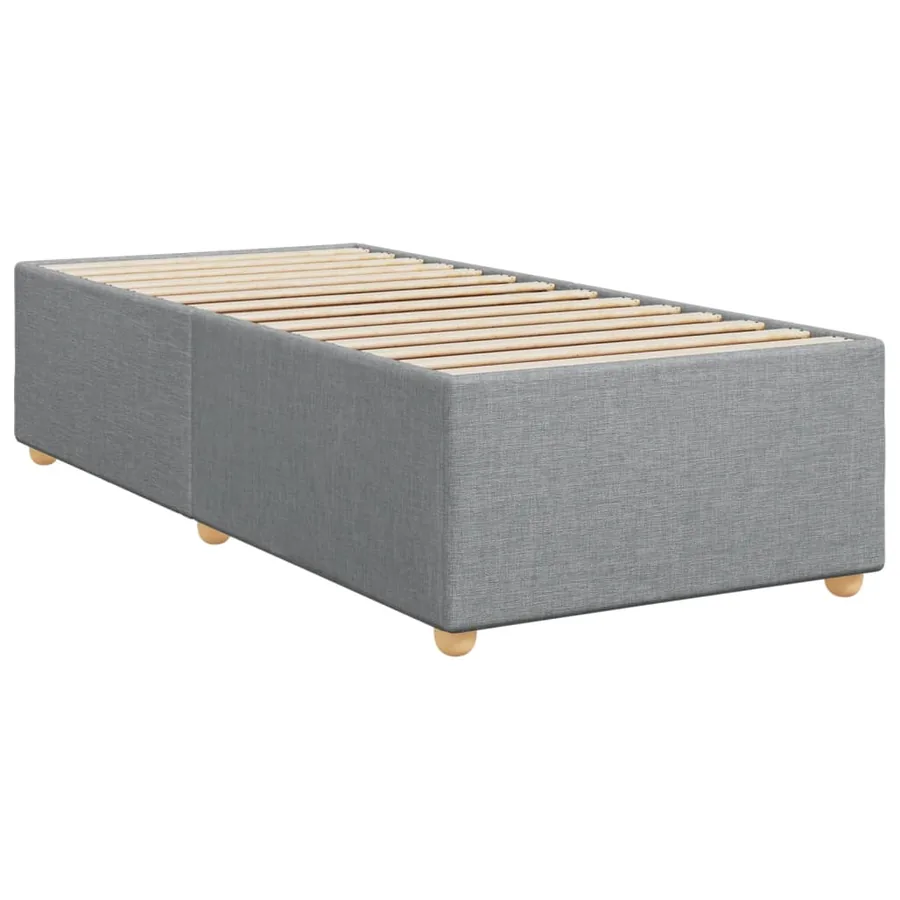 Sommier à lattes de lit avec matelas Gris clair 100x200cm Tissu - 8