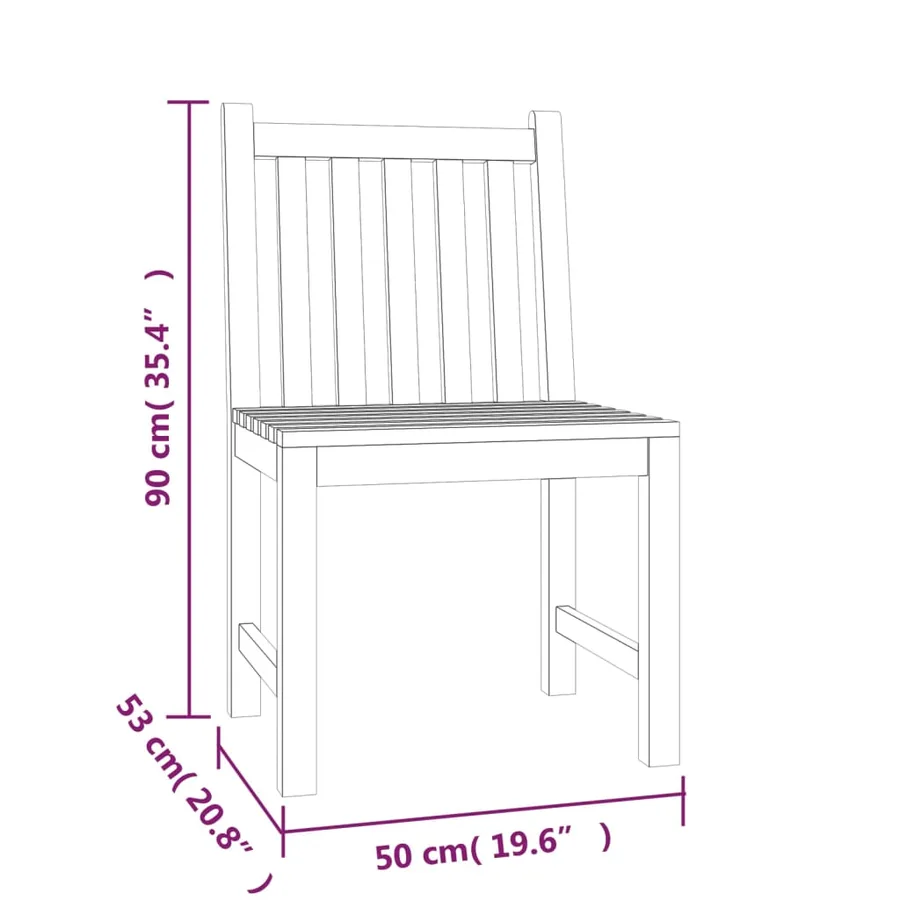 Ensemble à manger de jardin 4 pcs Bois de teck massif - 11