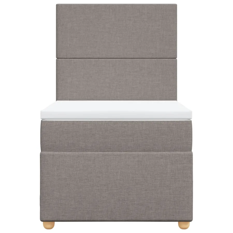 Sommier à lattes de lit avec matelas Taupe 90x200 cm Tissu - 4