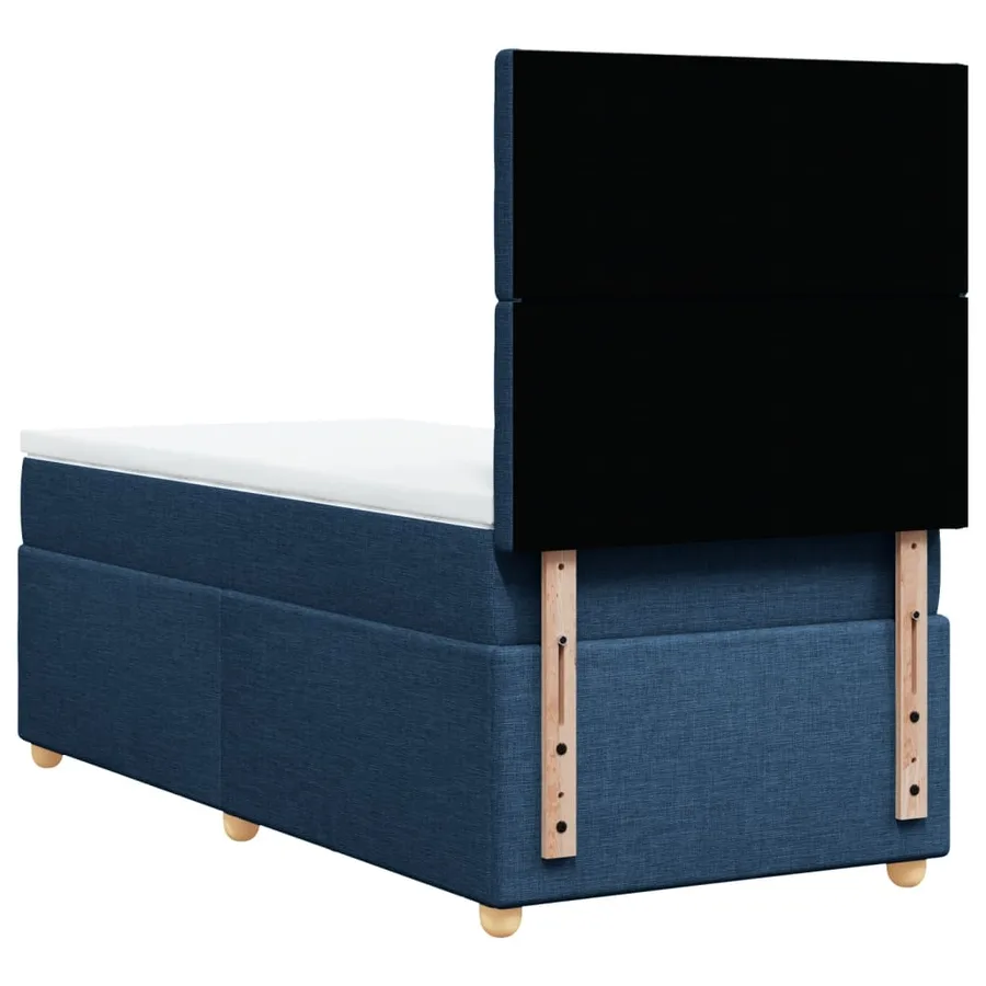 Sommier à lattes de lit avec matelas Bleu 90x200 cm Tissu - 6