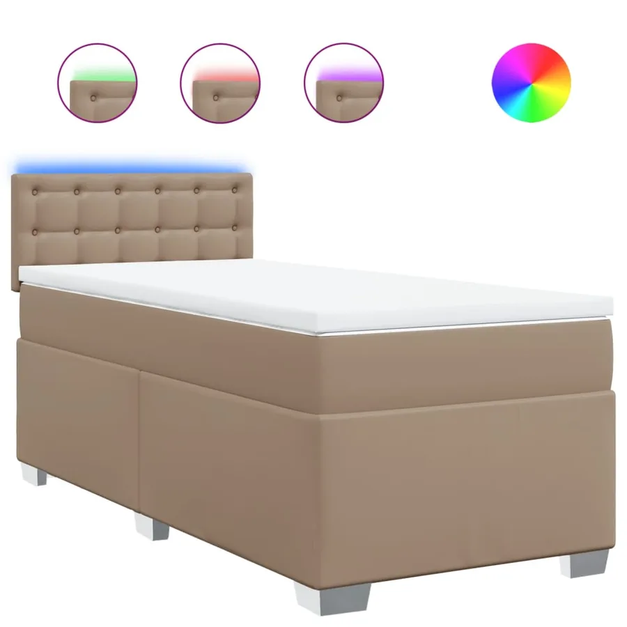 Sommier à lattes de lit avec matelas Cappuccino 90x200 cm - 2