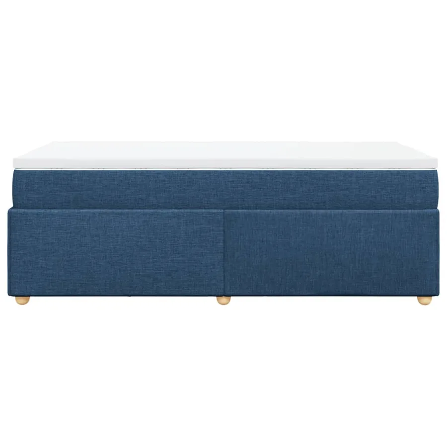 Sommier à lattes de lit avec matelas Bleu 90x200 cm Tissu - 8