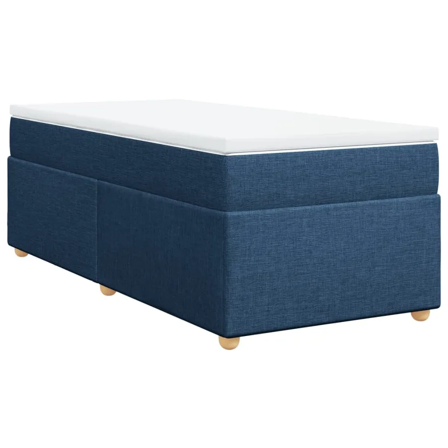 Sommier à lattes de lit avec matelas Bleu 90x200 cm Tissu - 9