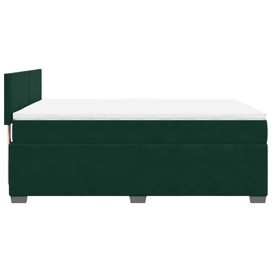 Sommier à lattes de lit et matelas Vert foncé 140x200cm Velours - 7