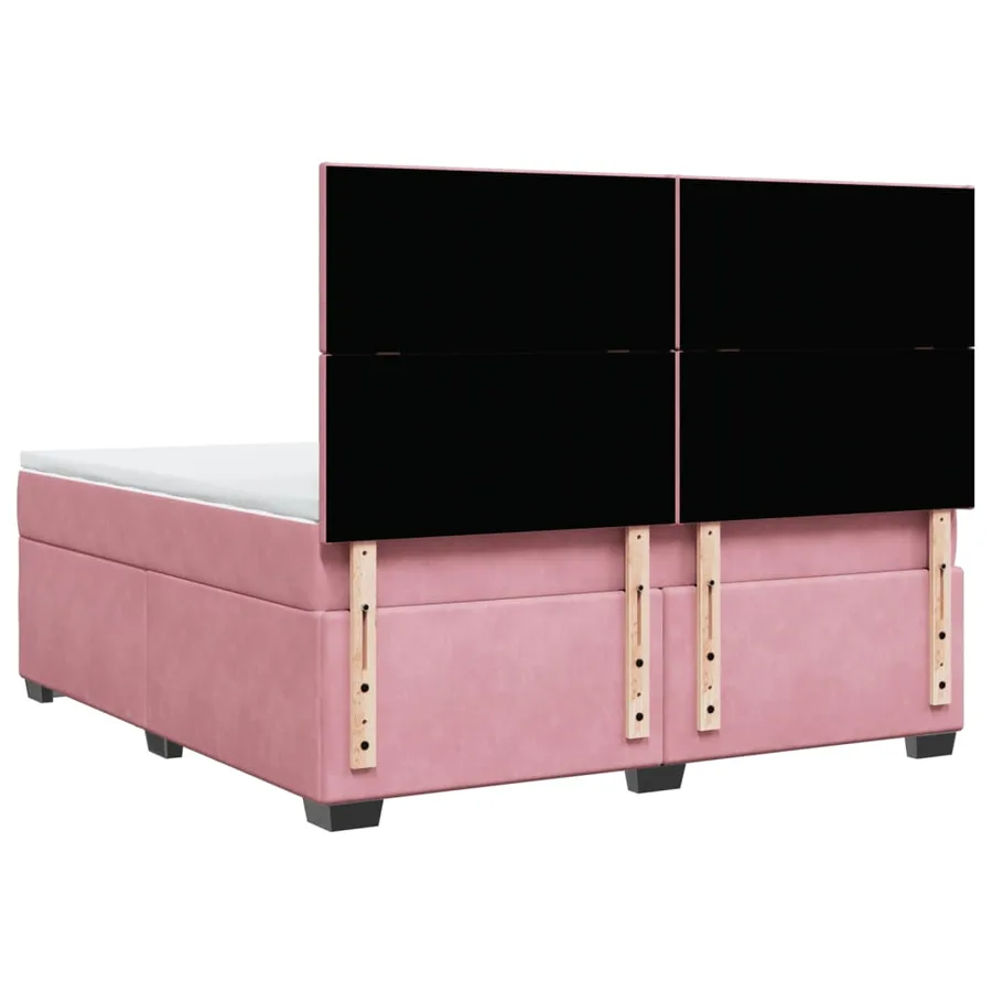 Sommier à lattes de lit avec matelas Rose 180x200 cm Velours - 12