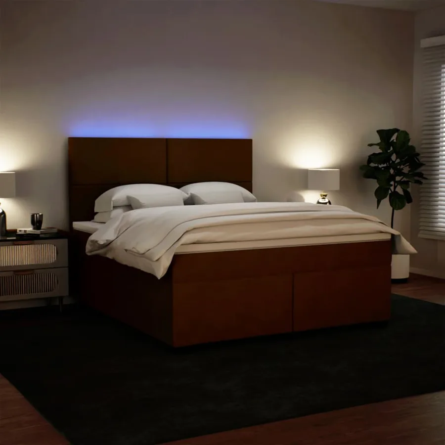 Sommier à lattes de lit avec matelas Rose 180x200 cm Velours - 5