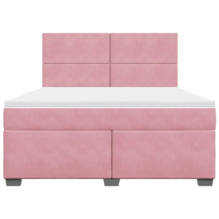 Sommier à lattes de lit avec matelas Rose 180x200 cm Velours - 6