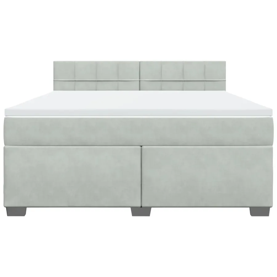 Sommier à lattes de lit et matelas Gris clair 180x200cm Velours - 6