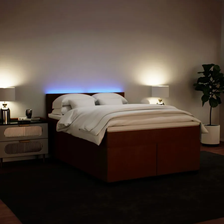 Sommier à lattes de lit avec matelas Rose 160x200 cm Velours - 4