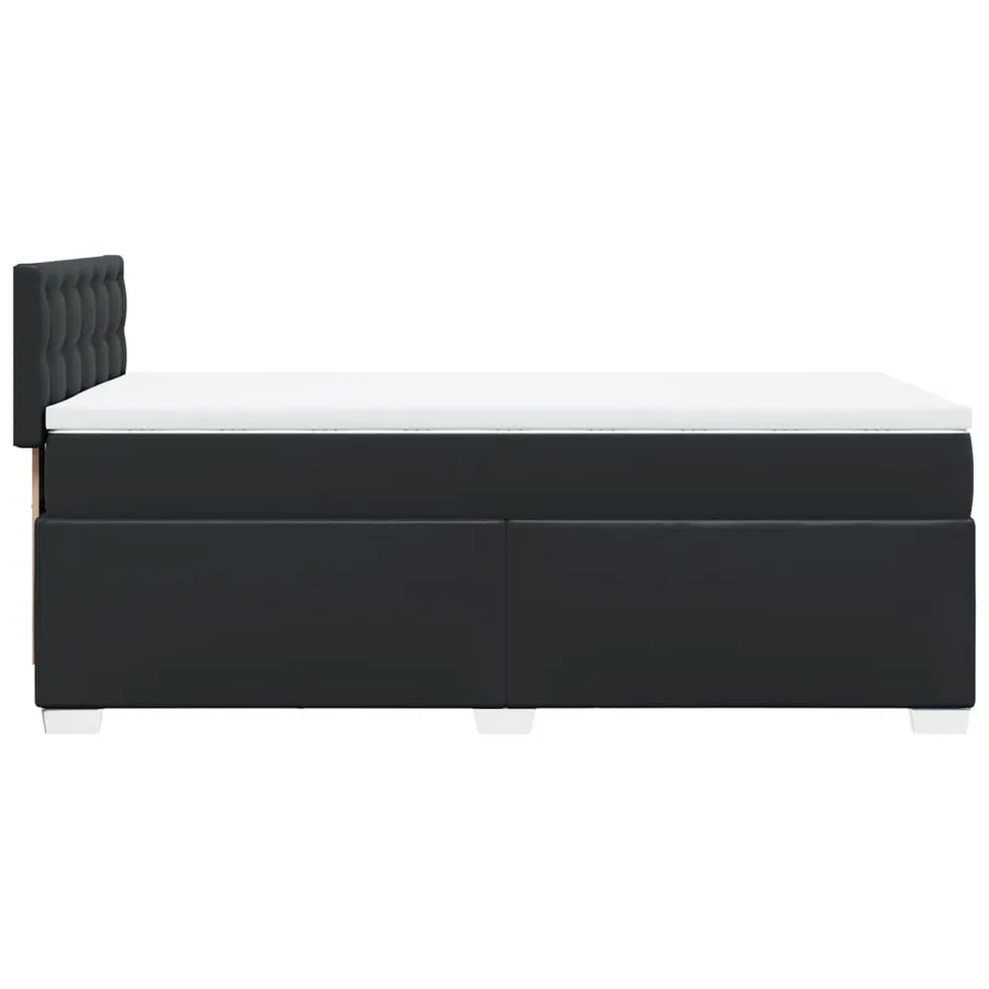 Sommier à lattes de lit avec matelas Noir 80x200cm Similicuir - 5