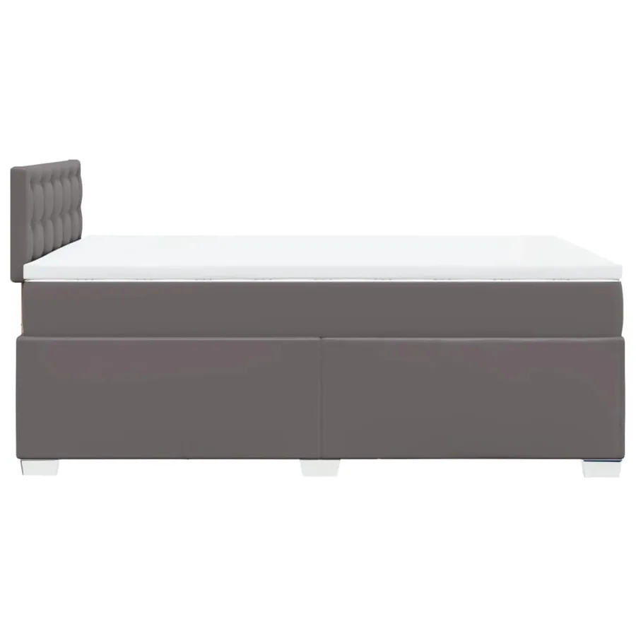 Sommier à lattes de lit avec matelas Gris 120x200 cm Similicuir - 11