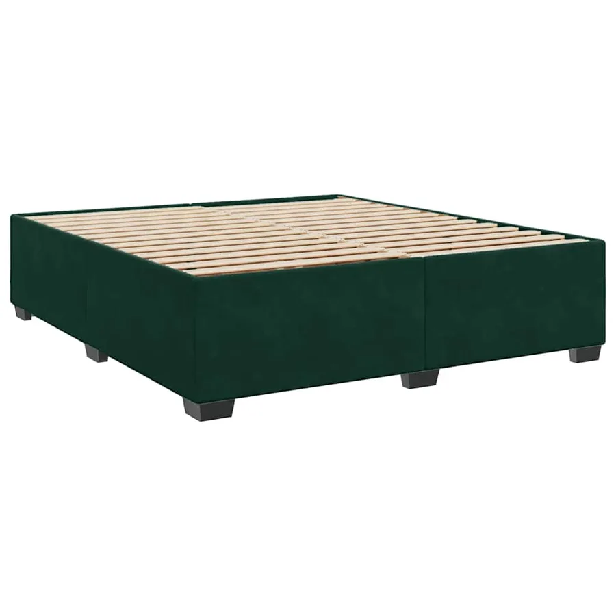Sommier à lattes de lit et matelas Vert foncé 180x200cm Velours - 5
