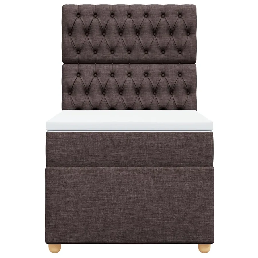 Sommier à lattes de lit avec matelas Marron foncé 80x200 cm - 6