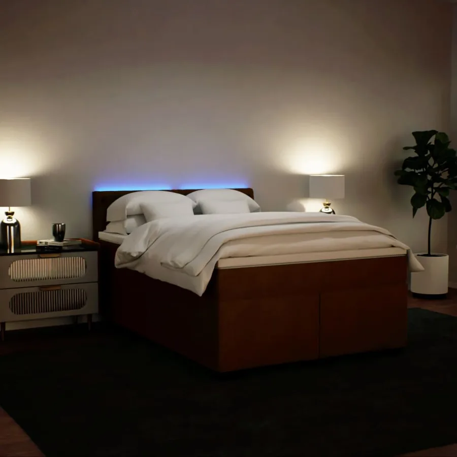 Sommier à lattes de lit avec matelas Rose 160x200 cm Velours - 4