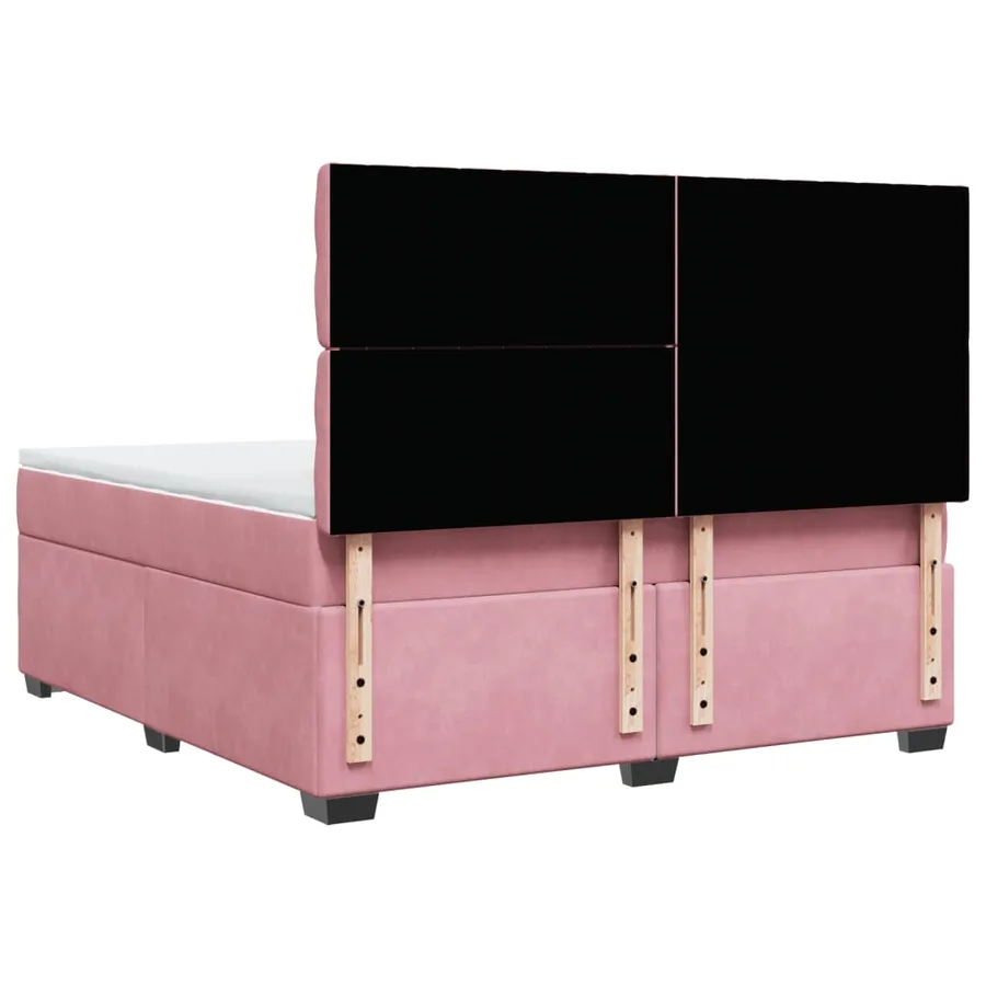 Sommier à lattes de lit avec matelas Rose 180x200 cm Velours - 12