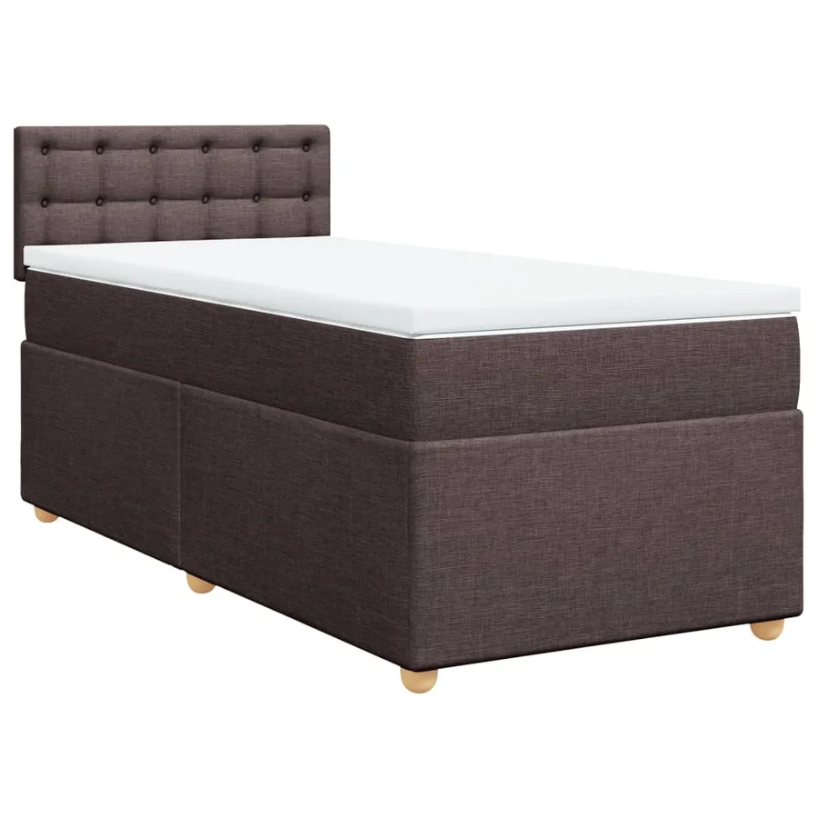 Sommier à lattes de lit avec matelas Marron foncé 80x200 cm - 2
