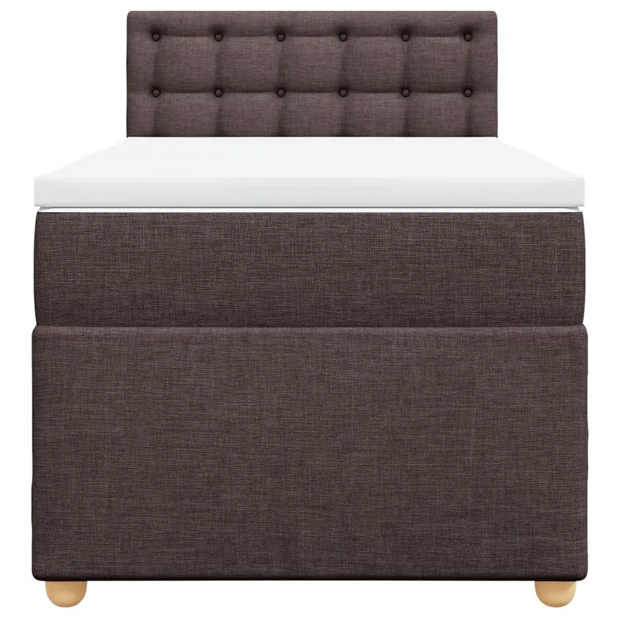 Sommier à lattes de lit avec matelas Marron foncé 80x200 cm - 4
