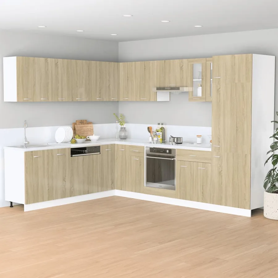 Meuble bas "Lyon" Chêne Sonoma 80 x 46 x 81,5 cm Bois d'ingénierie - 3
