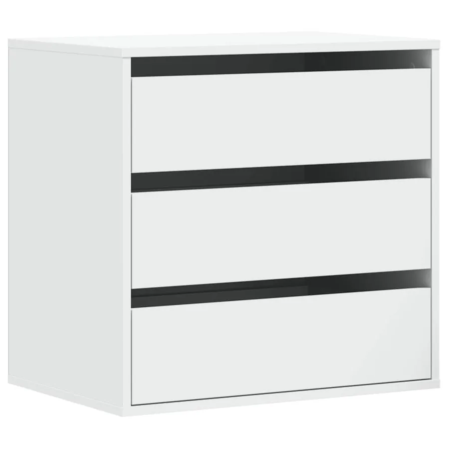 Commode d'angle blanc 60x41x58 cm bois d'ingénierie - 2