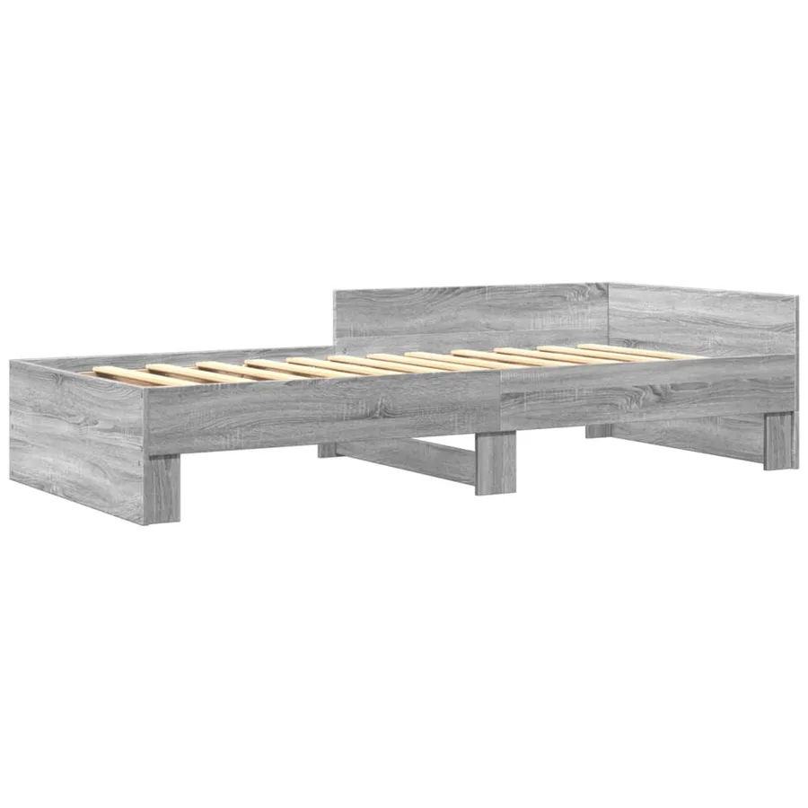 Cadre de lit sans matelas sonoma gris 100x200 cm - 3