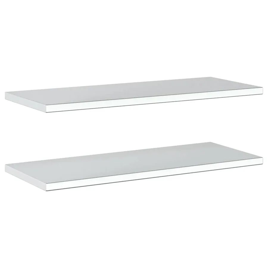 Étagères murales 2 pcs 100x40 cm argenté acier inoxydable - 6