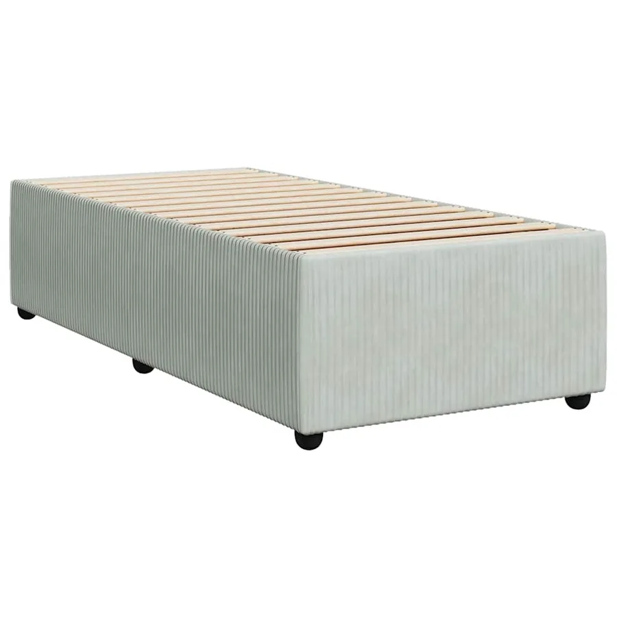 Sommier à lattes de lit et matelas Gris clair 80x200 cm Velours - 10