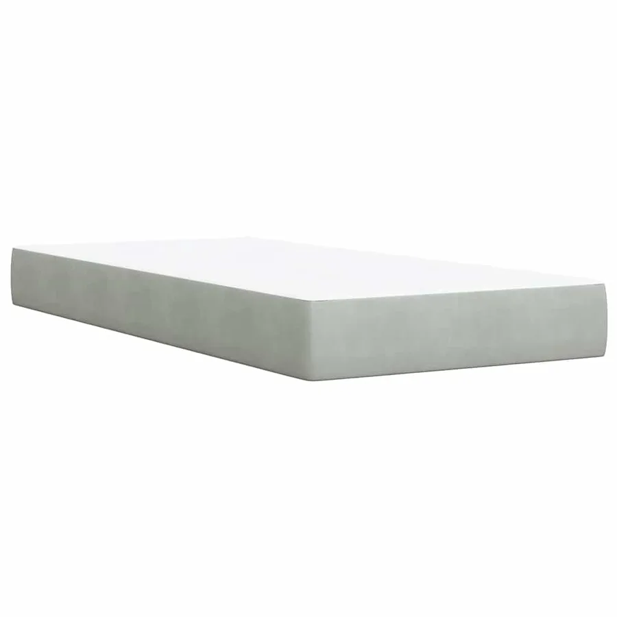 Sommier à lattes de lit et matelas Gris clair 80x200 cm Velours - 11