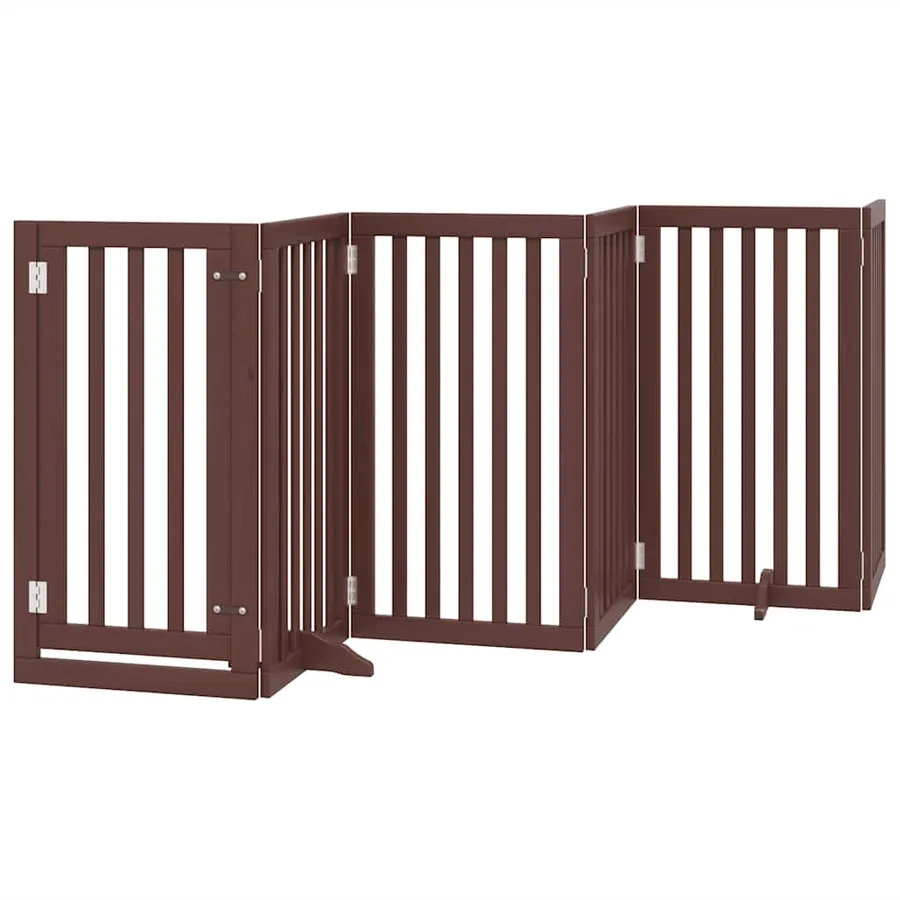 Barrière pour chien porte pliable 15 panneaux bois de peuplier - 3