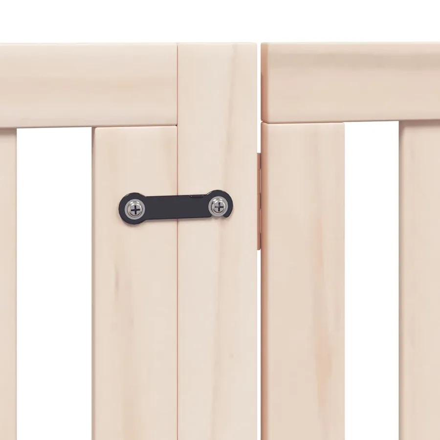 Barrière pour chien porte pliable 8 panneaux bois de peuplier - 7