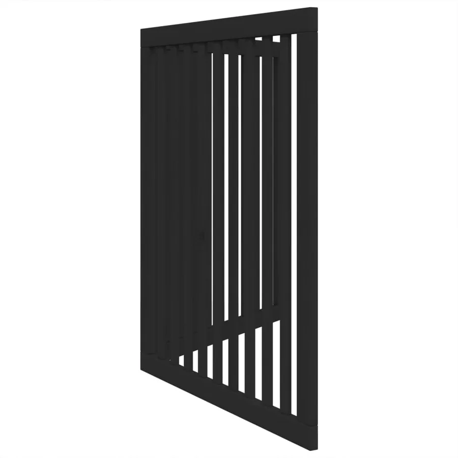 Barrière pour chien pliable 2 panneaux noir bois de peuplier - 5