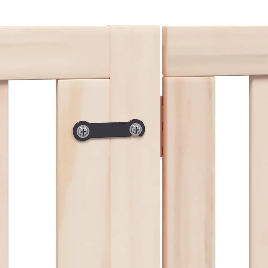 Barrière pour chien porte pliable 12 panneaux bois de peuplier - 7